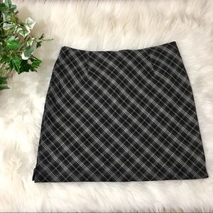 TEMPTED Black & White Checkered Skirt
